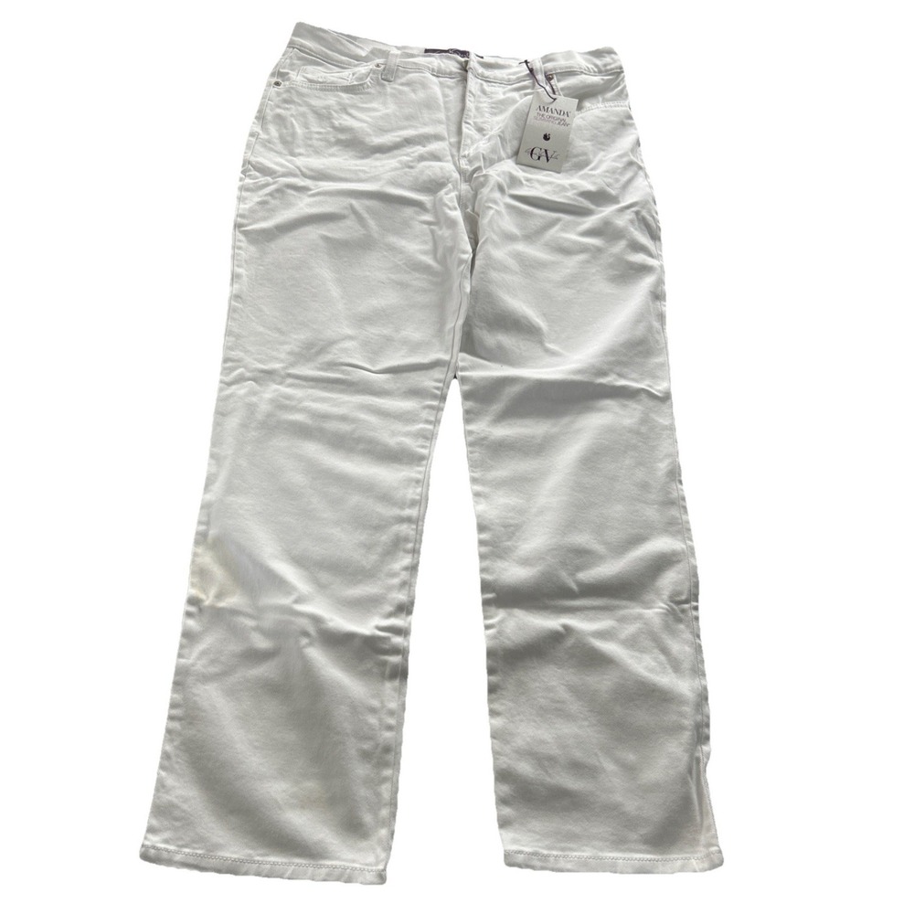 gloria vanderbilt amanda jeans Size 14 35x29 Short White Jeans Womens